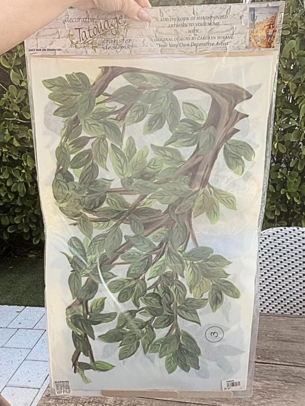 Vintage Tatouage Transfer Rub Designs Carolyn Yovan Apple Magnolia Tree 6 Feet